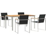  Vrtni set za objed 5 pcs Masivni teak drvo i nehrđajući čelik | Eponuda.com