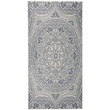 Vanjski tepih ravnog tkanja 100 x 200 cm plavi s uzorkom | shoptok.hr