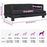  Krevet za pse crni 80 x 45 x 30 cm baršunasti | shoptok.hr