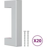  Ručke za ormarić 20 kom srebrne 64 mm od nehrđajućeg čelika | shoptok.hr