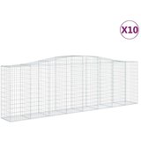  Obokane gabion košare 10 kosov 400x50x120/140cm cinkano železo, (20757932) | Shoptok.si