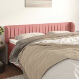  Uzglavlje s ušima ružičasto 203x23x78/88 cm baršunasto | shoptok.hr