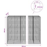  Gabion s žicom debljine 3,5 mm i mrežom 5x5 cm 950x30x200 cm | shoptok.hr