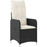 The Living Store Vrtni naslanjač z blazinami črn poli ratan - Vrtni Naslanjač, (21460716) | Shoptok.si