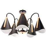 Toolight skandinavska stropna svjetiljka petokraka crni APP607-5C | shoptok.hr