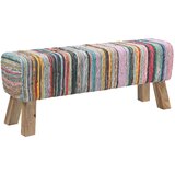  Klupa 110 x 30 x 45 cm Prava koža Šareni | shoptok.hr