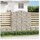 vidaXL Obokane gabion košare 13 kos 200x50x220/240 cm pocinkano železo | Shoptok.si