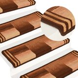 vidaXL Samolepilne preproge za stopnice 15 kosov 65x25 cm rjave Cene