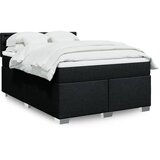  Krevet s oprugama i madracem crni 160x200 cm od tkanine | shoptok.hr