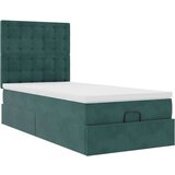  Otomanski posteljni okvir z vzmetnicami zelen 80x200cm žamet, (22053091) | Shoptok.si