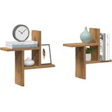 vidaXL Stenske police 2 kosa artisian hrast 38x12x38 cm inženirski les | Shoptok.si