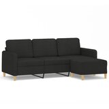 Maison Chic kavč - Sofa - Kanape s stolčkom za noge črn 180 cm blago, (21727322) | Shoptok.si