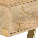 vidaXL Pisalna miza s predali 100x55x75 cm trden mangov les | Shoptok.si