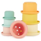 bieco Silicone Stacking Cups Tropical Vibes zložljivi lončki 12 m+ 7 kos | Shoptok.si
