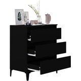  Komoda crna 60 x 35 x 70 cm od konstruiranog drva | Eponuda.ba