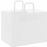  Papirnate vrećice 250 kom s ručkama bijele 32x22x24 cm | shoptok.hr