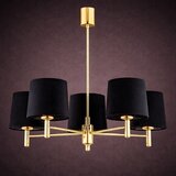 Brilagi Luster na šipci MONTE 5xE27/15W/230V crna/zlatna | Eponuda.com