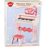 Lean_Toys Otroški električni klavir roza s stolom 25 tipk | Shoptok.si