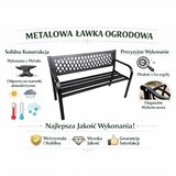  Vrtna metalna klupa s naslonom 120 cm - crna | shoptok.hr