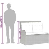 vidaXL Vrtna klop z blazino Siva Poly ratan | Shoptok.si