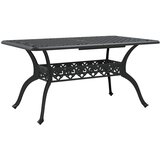 Vrtni stol crni 150 x 90 x 72 cm od lijevanog aluminija | Eponuda.ba