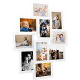 vidaXL Foto okvir za 10x(13x18 cm) fotografij bel MDF Cene
