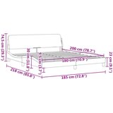  Okvir za krevet s uzglavljem tamnosivi 180 x 200 cm od tkanine | shoptok.hr