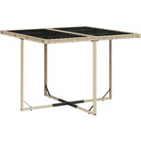  5-dijelni vrtni blagovaonski set od poliratana s jastucima bež | shoptok.hr