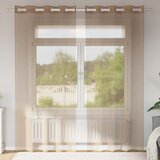 Voile zavjese s ušicama 2 kom svijetlosmeđe | Shoptok.si