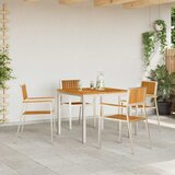  Vrtna stolica 4 pcs Smeđa 56 x 54,5 x 87 cm Čvrsto teak drvo | shoptok.hr