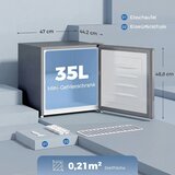 Mini zamrzivač 35 L električni samostojeći zamrzivač 161 W škrinja za zamrzavanje 47 x 44 2 x 48 8 cm siva | shoptok.hr