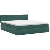  Krevet s od storage Tamnozelena 160 x 200 cm Baršun - Tamnozelena 160 x 200 cm Kristal s dugmadima | shoptok.hr