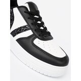 Shelvt Stylish black and white sneakers with glitter inserts | ePonuda.com