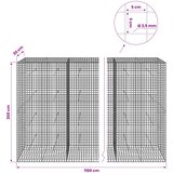  Gabion s žicom debljine 3,5 mm i mrežom 5x5 cm 1100x30x200 cm | shoptok.hr