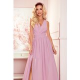 Numoco Long dress with neckline and tie | Shoptok.si