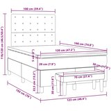  box spring s madracem tamnosivi 120 x 190 cm tkanina | shoptok.hr