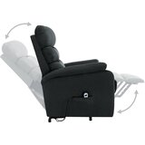  Masažna fotelja na podizanje od tkanine tamnosiva | shoptok.hr