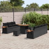  Sjedeća garnitura za vrt 13 kom. 9-Broj sjedala Crna poliratan 234 x 204 x 85 cm | Shoptok.si