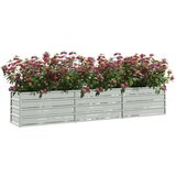 vidaXL Visoka greda 240x40x45 cm pocinkano jeklo srebrna | Shoptok.si