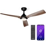Klarstein Fiji Flow 2 u 1, stropni ventilator, O 132 cm, prigušivo LED svjetlo, daljinski upravljač, upravljanje putem aplikacije, 2 smjera rada | shoptok.hr