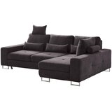 Hom`in SEDEŽNA GARNITURA, gladka tkanina temno rjava | Shoptok.si