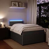 vidaXL Box spring postelja z vzmetnico temno siva 120x200 cm žamet | Shoptok.si