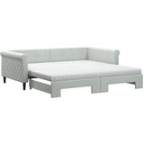  Dnevni krevet na razvlačenje svjetlosivi 100x200 cm baršunasti | shoptok.hr