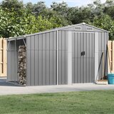 vidaXL Vrtno spremište sivo 277 x 192,5 x 179 cm od pocinčanog čelika | shoptok.hr