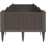  Vrtna sadilica s klinovima smeđa 125 x 40 x 28,5 cm PP | shoptok.hr