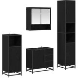  Set namještaja za kupaonicu 4 kom. Crni hrast | shoptok.hr