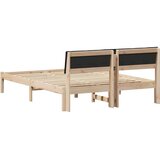  Kovinska posteljna konstrukcija Rjava in črna 150 x 200 cm, (5000084167) | Shoptok.si