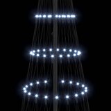 vidaXL LED božično drevesce Hladno bela 138.5 x 138.5 x 399 cm Kovina | Shoptok.si