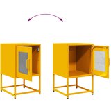 vidaXL Nočna omarica Gorčično rumena 36x39x60,5cm Hladno valjano jeklo | Shoptok.si