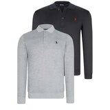 Dewberry DOUBLE SET V4007 MEN'S SWEATSHIRT-NAVY - GREY Cijene